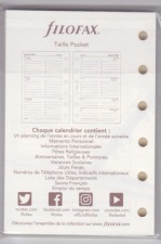 Filofax Recharge semaine sur 2 pages POCKET 2022 Français avec heures 68235