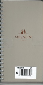 Mignon 16320M  Recharge spiralée agenda 2024 AS16R 154x78 mm 1 S / 2 Pages- Tranche Or