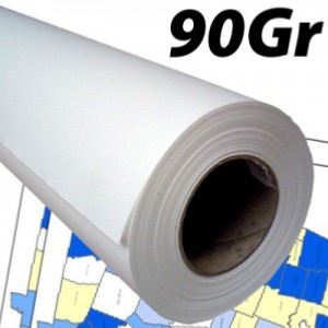 Bobine papier traceur couché mat 90 GRS 914mmX45m A0  2664SC