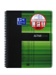 1 OXFORD OFFICE ACTIVE BOOK ETUDIANT ACTIVEBOOK SPIRALE 180 PAGES COULEURS ASSORTIES