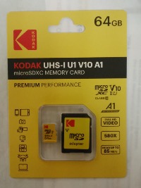 Kodak EKMSDM64GXC10K carte micro SD pour transfert des données haute vitesse