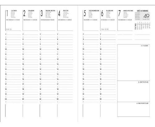 Recharge agenda civil journalier 2023/2024 Filofax - Blanc - A5 - Agendas  Civil - Agendas - Calendriers