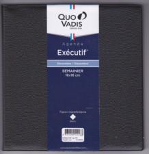 Quo Vadis  Agenda  Executif  16x16cm  Noir  Année  2024