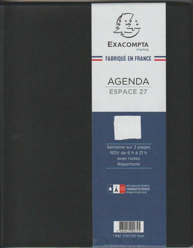 Agenda Exacompta 21 x 27 cm - Agenda Format A4