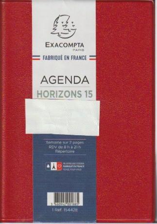 Agenda EXACOMPTA HORIZONS 15 - Semainier 2024 - 10,5x15,5 cm