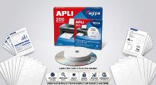Étiquettes CD / DVD Blanches Apli-Agipa Réf. 119884 - Pochette pour impression