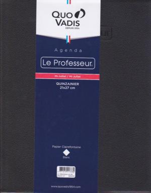 AGENDA Quo Vadis LE Professeur  2023-2024 semainier  21x27cm Noir 