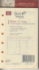 Recharge agenda  QUO VADIS Timer 14 Prestige, la semaine à la verticale, 16 mois - 937004Q 