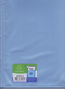 Protège-documents en polypropylène 100 Vues A4 Pochettes lisse et rigide