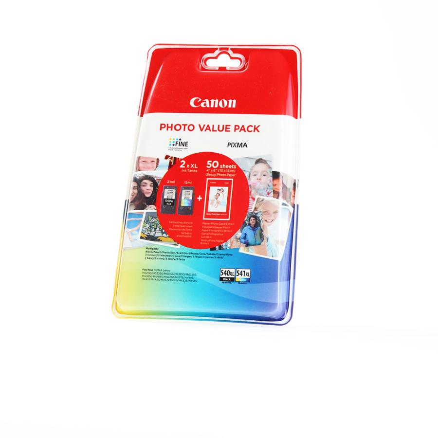 Canon PG-540XL / CL-541XL Noir et Couleur, Lot de 2 cartouches