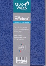 Quo Vadis Affaires Impala agenda  Civil Semainier 10x15 cm Bleu - Année 2025
