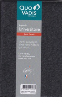 Agenda universitaire Quo Vadis semainier Année 2022-2023 