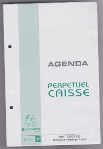Exacompta  38978E  Recharge mobiles pour AGENDA  perpétuel caisse perforée 24x16cm
