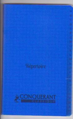 Repertoire CQC agrafés 11X17 Quadrillé  96P 90G PP BLEU