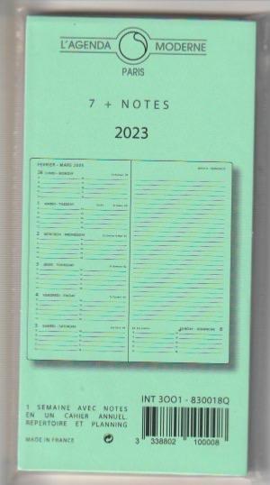 Agenda Moderne recharge 7 plus notes INT 3001 Version 2023