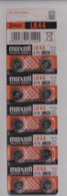 Maxell piles bouton Alkaline LR44 Blister de 10 Sans mercure 1,5 v