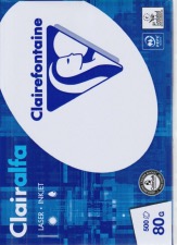 CLAIREFONTAINE 5 Ramettes de 500 feuilles papier blanc CLAIRALFA 80 grammes format A4 1979C