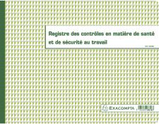 Piqûre 24x32cm - Registre des contrôles de santé et de sécurité au travail - 20 pages