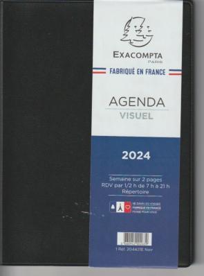 Agenda Winner, Visuel  , format 15 x 21 cm, 1 semaine sur 2 pages, 2024