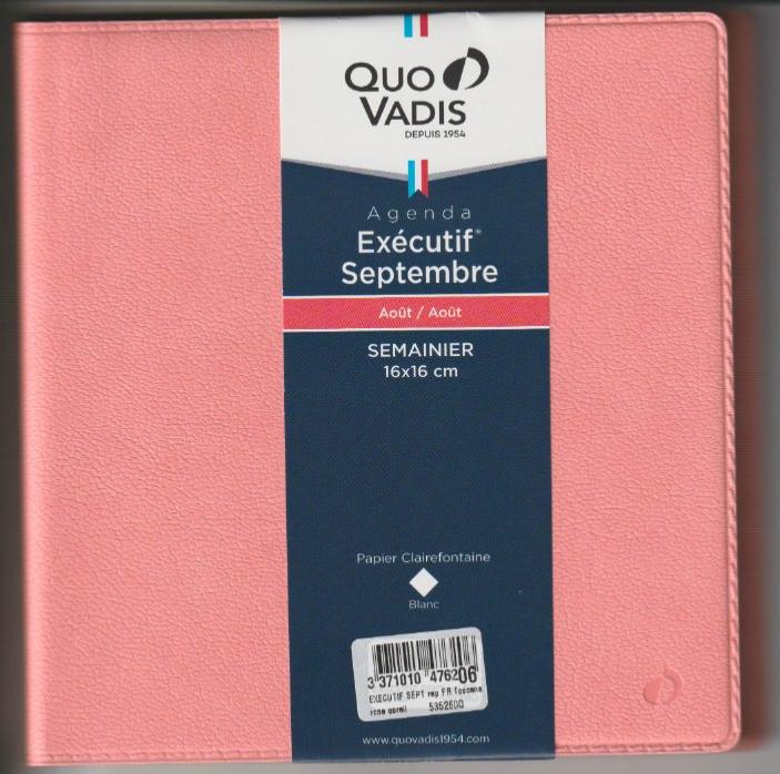 Quo Vadis Agenda Executif 16x16cm Année 2022 - 2023