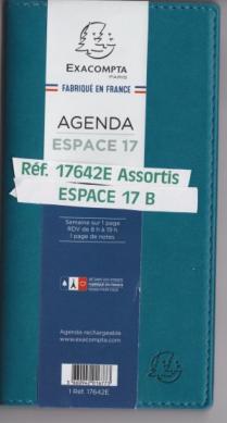Agenda Semainier Espace 17 Winner 9x17,5 cm année 2026