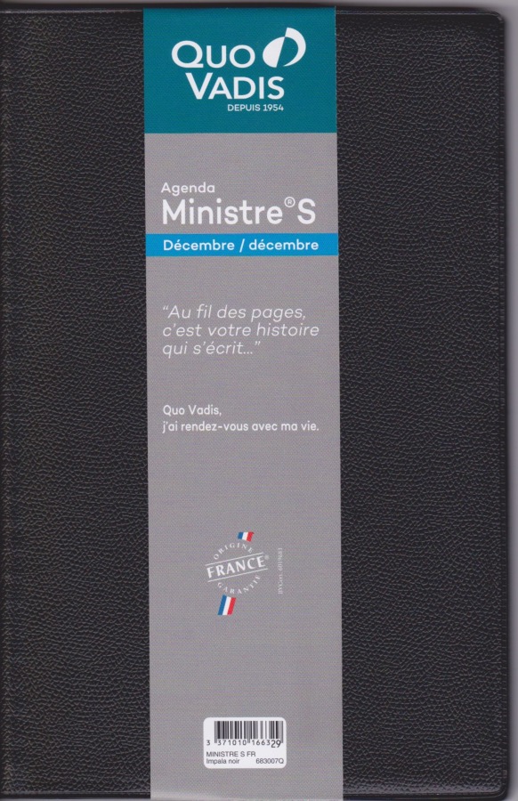 Agenda Quo Vadis SILMA 2026 – Quinzainier, Couverture Impala Rouge, Format 8.8 X 17 Cm