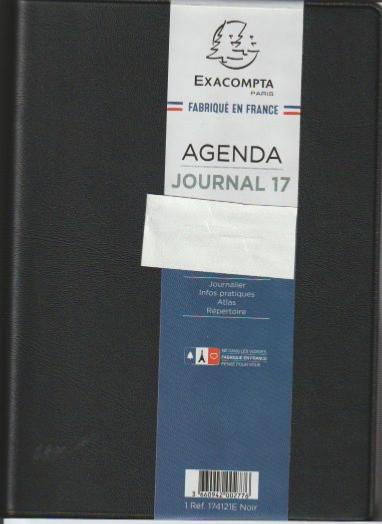 Agenda Exacompta journal 17  12X17 cm  2025