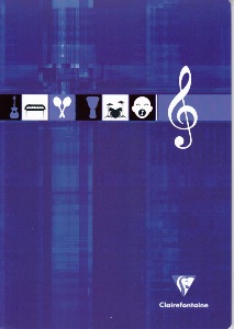  Cahier de musique et chant   grand format A4 48p coloris assortis de Clairefontaine 3117C