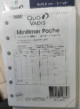 Recharge 2022 agenda  QUO VADIS Minitimer Poche, la semaine à la verticale, 12 mois - 116004Q 