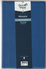 Quo Vadis Ministre agenda Couverture Impala 2025  Une Semaine sur Deux Pages - 16x24