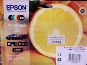 Epson C13T33374010 multipack noir et couleur  Orange