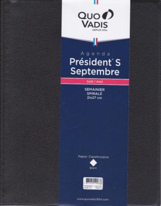 Quo Vadis  644001Q  Président  Agenda scolaire  Septembre/Septembre 2025 a  2026  Format 21 x 27 