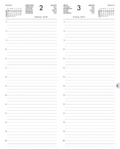 Lecas agenda LONG  journalier  140 x 350 mm travers 1 jour page Année  2021 noir 