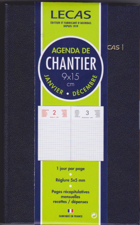 CAISSE Agenda perpétuel - Recettes / Dépenses LECAS 10702