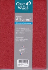 Quo Vadis Affaires Impala agenda  Civil Semainier 10x15 cm Rouge - Année 2024