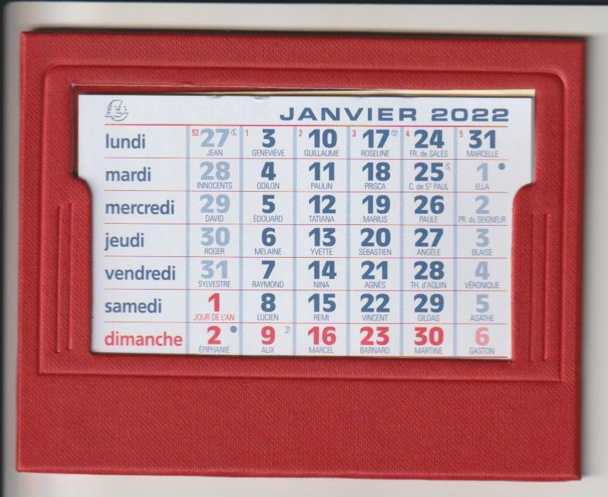 EXACOMPTA Calendrier Chevalets complets 105x135 mm Millésime 2024
