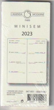 INT 851 Recharge  agenda Moderne 2023 MINISEM 1 S / 2 Pages- Tranche Or