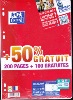 Oxford Scolaire Feuilles simples perforées A4 21x29,7cm 90g Grands carreaux 1500 pages de Oxford