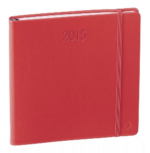Quo Vadis - Agenda Civil Exécutif Prestige Semainier - 16x16cm - Rouge Cerise - Décembre à Décembre 