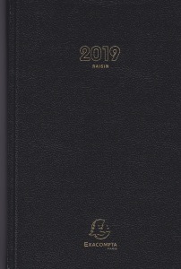  AGENDA BUREAU EXACOMPTA - journalier 2023 - 165 x 245 mm - couverture grainée noire