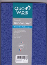 Agenda de poche QUOVADIS RANDONNEE couverture Impala noir 9x12,5cm  1 semaine sur 2 pages 003044Q  