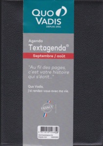 quo vadis textagenda 1 jour par page 12X17 cm septembre 2022 a septembre 2023
