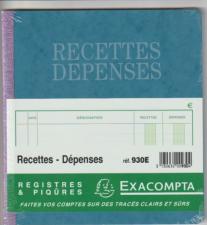 Exacompta 930E cahier Recette Dépense 80 Pages