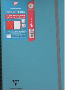 cahier student'book de clairefontaine 5 pochettes intercalaires repositionnables