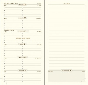 Agenda Semainier Espace 17 Cassandra 9x17,5 cm année 2025