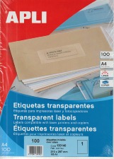 Apli 130140 Etiquettes invisible A4 imprimantes laser