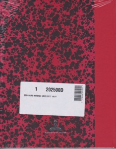 Brochure marbrée unie 22X17 192 P. LE DAUPHIN 202500D Rouge