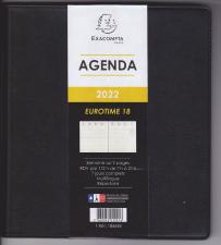 agenda eurotime 18 semainier 2022 répertoire  7 jours complets  16X18