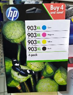HP 903XL  Pack de 4 Cartouches d'Encre Noir et Trois Couleurs 3HZ51