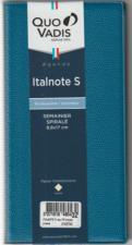 Quo Vadis -  Agenda Semainier Italnote S Impala Noir nouvelle Année 2025 - 8,8x17 cm